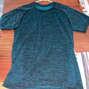 Green and Black Athleisure Lululemon t-shirt